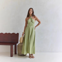 Women's Fashionable Sexy Strap Mid-Length Dress