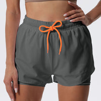 Anti-exposure Yoga Pants Casual Quick-drying Running Breathable Fake Two-piece Fitness Pants