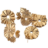 Stainless Steel Findings Ear Hooks Ear Pins And Vacuum-plated Gold Earrings