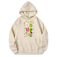Fleece-lined Long Sleeve Pocket Christmas Sweater