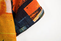 Men's Floral Cotton Linen Leisure Pullover Short-sleeved Shirt