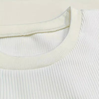 European And American Slim Fit Round Neck Pullover Short Sleeve Trousers Two-piece Set