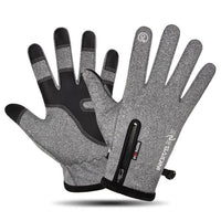 Men's Autumn And Winter Gloves Touch Screen Zipper Waterproof Riding Outdoor