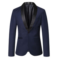 Mens Stylish Business Tuxedo Jacket With A Mandarin Collar