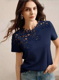 Best-selling Hollow-out Pattern Short-sleeve T-shirt