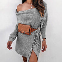 European And American Knitted Tassel Sweater Coat