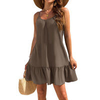 Strapless Solid-color Elegant Dress