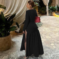 Women's Fashion Sexy Long-sleeved Jumpsuit Lace-up