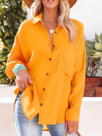 Women's Dropped Shoulder Bat Shirt Casual Long Sleeve Shirt