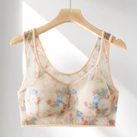 Women's Middle-aged And Elderly Vest Plus Size Comfort Mesh Wireless Bra