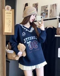 Autumn And Winter Sweet Style Thermal Sweater Pullover Top