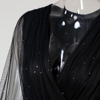 Zipper Solid Color V-neck Lace Long-sleeved Slim Black Wine Red Slimming Jumpsuit Women In Stock