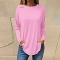 Women's Versatile Long Sleeve T-shirt Personalized Street Style Loose Print
