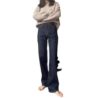 Tencel Four-sided Elastic Skinny High Waist Mopping Retro Slim Jeans