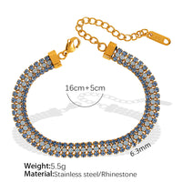Fashionable Titanium Steel Gold-Plated Three-Layer For Women Simple Versatile Adjustable Circle Bracelet