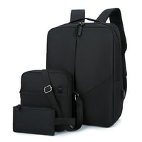 Men's Leisure Travel Large Capacity Three-piece Multifunctional USB Backpack