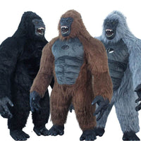Gorilla King Kong Inflatable Costume Cartoon Figure Costume Long Hair