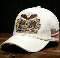250th Anniversary Baseball Cap Embroidered Sun Hat