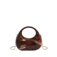 Acrylic Box Bag, Womens Evening Handbag With A Moon-shaped Underarm Design