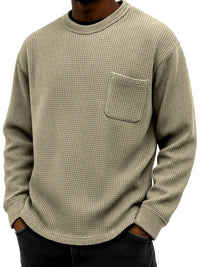 Men's Plus-Size Casual Crew-Neck Long-Sleeve Sweatshirt Top