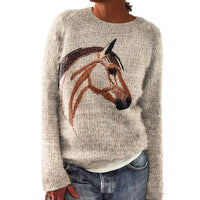 Women's Round-Neck Casual Commuter Sweater
