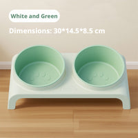 Cat food bowl-backrest model-green bowl on white background-pp-1 piece