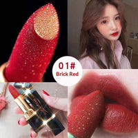 Little Golden Diamond Shimmer Lipstick Velvet Matte Opacity