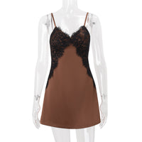 Womens Stylish Retro Elegant Slim-fit Slip Dress