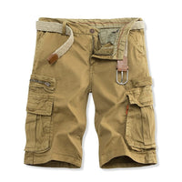 Overalls Men's Foreign Trade Wholesale New Casual Pants Men's Solid Color Multi-pocket Plus Size Fifth Pants