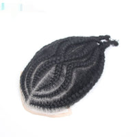 Men's Special Real Hair Hand-woven African Braid Wig Men Hair Piece