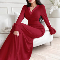 Elegant And Fashionable Lace-spliced Sexy Dress For Women