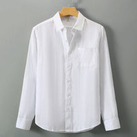 Lightweight Casual Solid-color Pure Linen Set