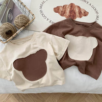 Children's Patch Bear Fashion Bottoming Shirt Top