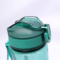 Large Capacity Sports Water Bottle Straw Cup Plastic Portable