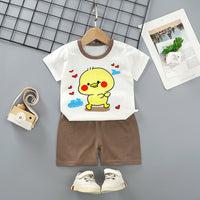 Hildren's Short-sleeved Suit Summer Cotton T-shirt