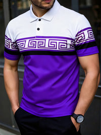 Casual Men's Lapel Polo Shirt Short-sleeve T-shirt