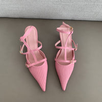 Empty Sandals Behind Women's Baotou