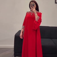 Womens Luxury Diamond-embellished Comfortable Elegant And Fashionable Long Dress