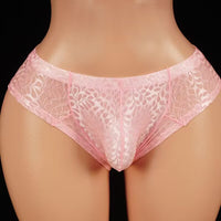 Men's Low Waisted Lace Transparent Soft Briefs