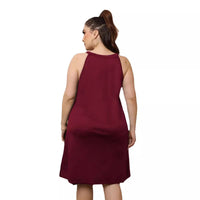 Hollow-out Burnout Camisole Irregular A-line Sexy Dress For Women