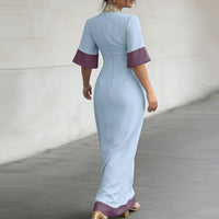 Patchwork Dress Elegant And Youth-Enhancing For Women