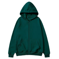 Women's Zip-up Hoodie Sweatshirt Jacket Fleece Loose-fit
