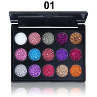 Creative 15 Colors Diamond Sequin Eyeshadow Palette