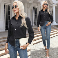 Womens SpringAutumn New Style Casual Long-Sleeve Shirt Womens Top