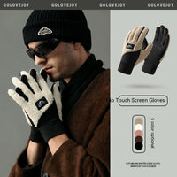 Teddy Velvet Insulated Gloves For Outdoor Use