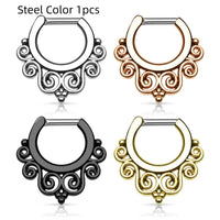 Mid-stem Titanium Nose Ring Piercing Jewelry