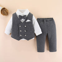 British Style New Flower Girl Boy Three-piece Suit