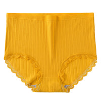 Women's High-waisted Panties Honeycomb Antibacterial Crotch Underwear Women's Cotton