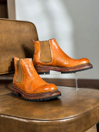 Men's Business Thick-Sole Height-Increasing Vintage Leather Boots