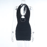 Girl Crush Style Vest-Style Backless Beaded Dress